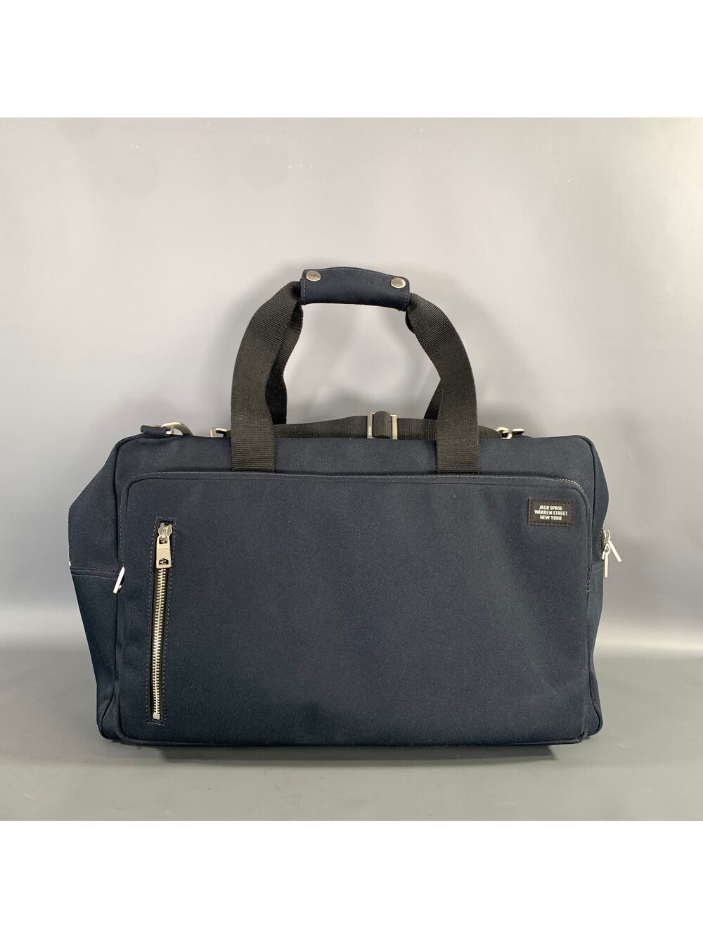 JACK SPADE Navy Black Canvas Duffle Bag